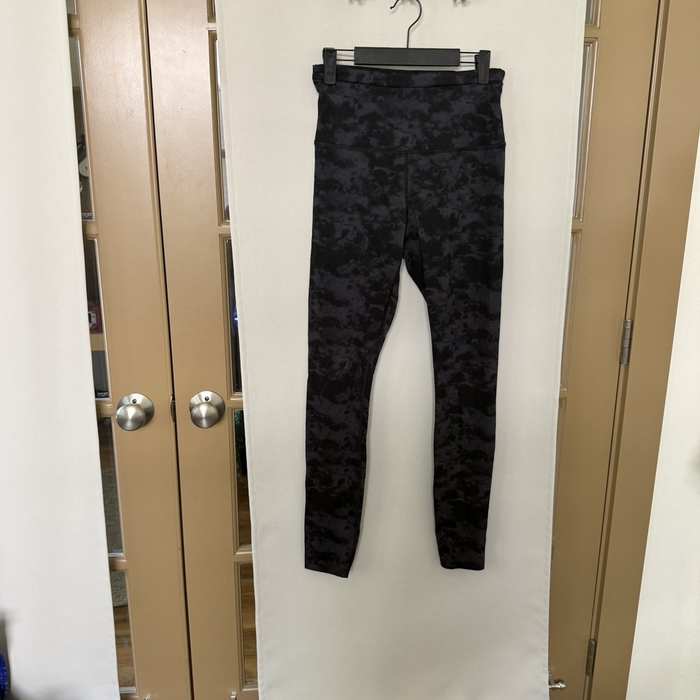 CRZ Yoga Womens Small Black Grey High Rise Athletic Work Out Leggings Gym